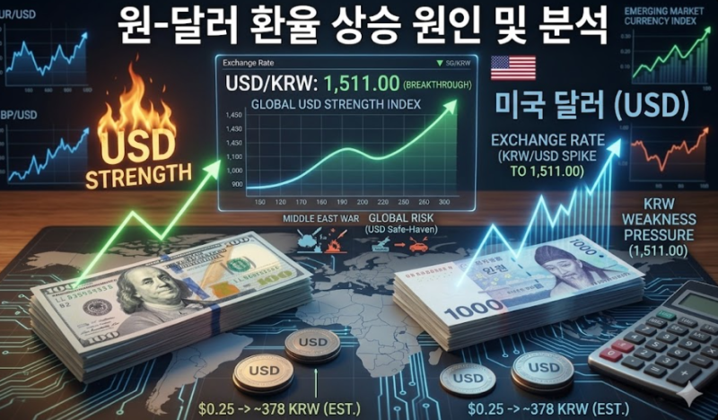 미국 원,달러 환율 1511원 돌파 실화? 2009년 악몽 재현에 비상금 서두르는 이유(17년중 최고치)