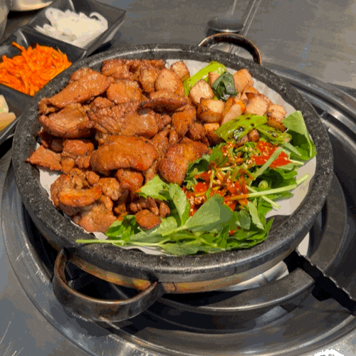  왕십리 고기집 갈꾸집, 냄새 걱정 없는 완벌 돼지갈비와 불닭볶음면 꿀조합!