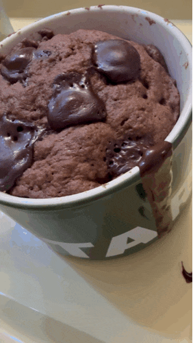 전자레인지 1분 초코빵 만들기(밀가루와 설탕 없이, 말차크림)