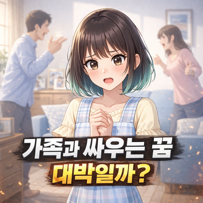 가족과 싸우는 꿈 해몽 총정리: 부모님과 싸우는 꿈, 형제 자매와 다투는 꿈 상황별 의미 풀....