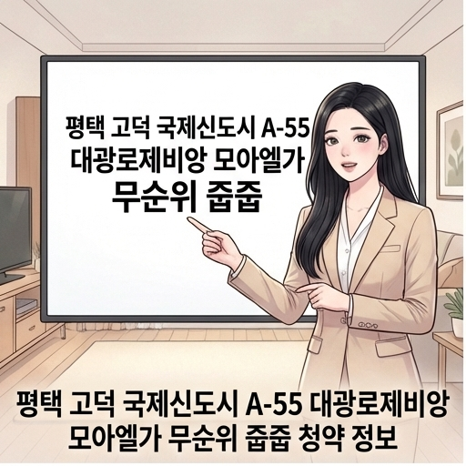  평택 고덕 국제신도시 A55 대광로제비앙 모아엘가 무순위 줍줍 84타입 4억대