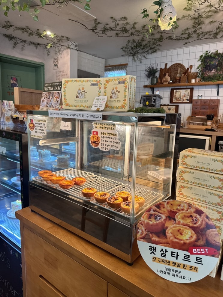  울산 동구 에그타르트 맛집, 내 돈 내산 디저트 카페 자유정거장