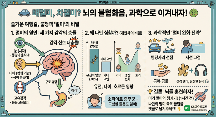  뇌가 내리는 긴급 탈출 명령! 멀미를 잠재우는 5가지 과학적 꿀팁