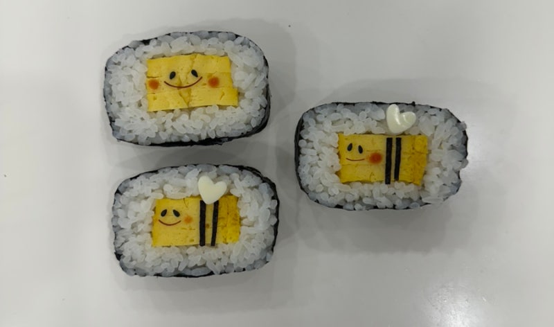 다이소 용품으로 봄소풍 도시락 해결하기 꿀벌 김밥 초간단 레시피