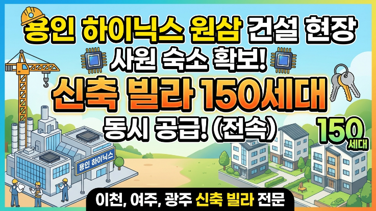  용인 하이닉스 원삼 공사현장 직원숙소 공급 | 이천·여주·광주 신축빌라 전문