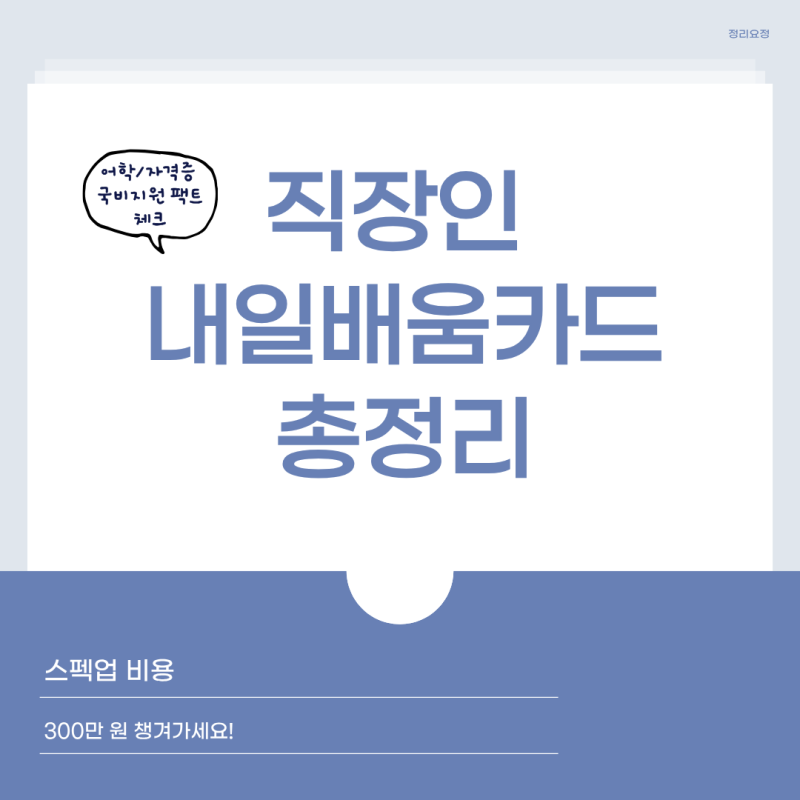 직장인 내일배움카드 OPIc, 자격증 학원비 아끼는 법 (국비지원 팩트체크)