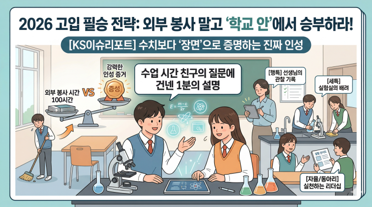  중학교 봉사 시간 '제로'여도 합격한다? 과고·자사고 인성 어필의 신(新) 공식