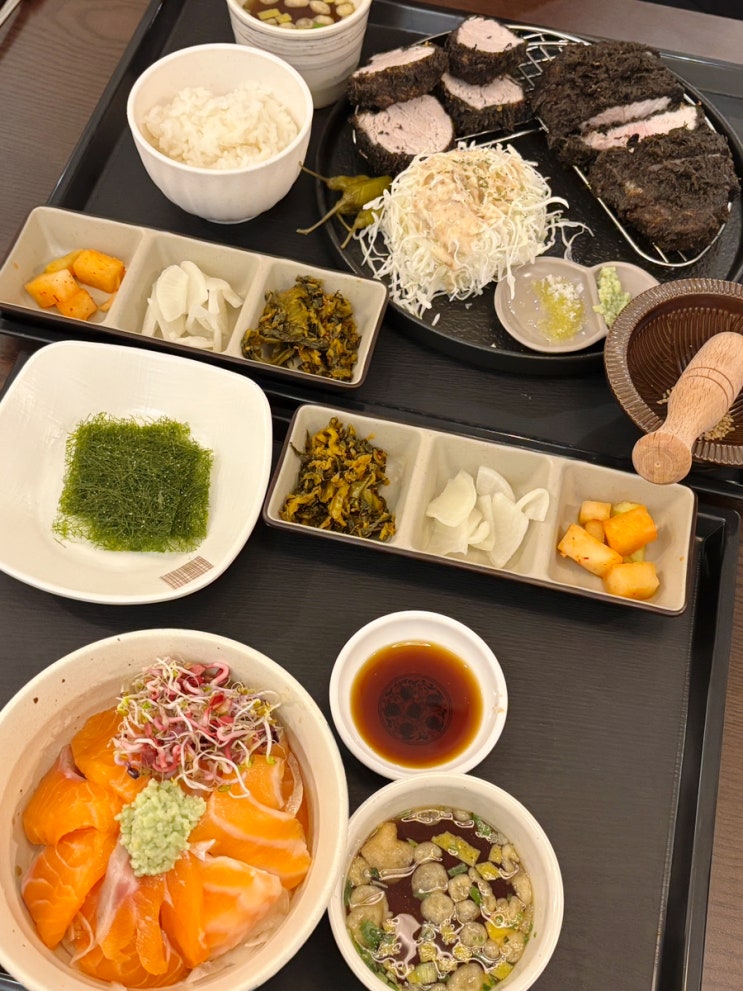  성내동 일식 맛집 추천 수제 흑 돈카츠 돈바치 강동구청점
