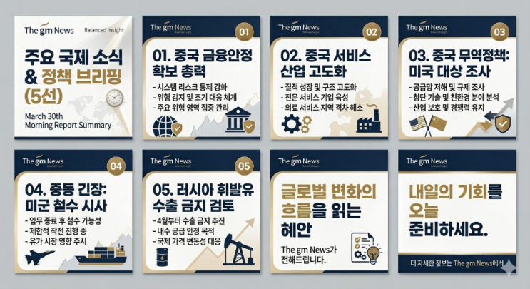  [조찬정보]3월30일 글로벌 경제·반도체·AI 주요 동향