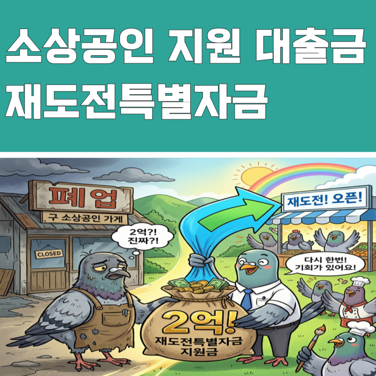  폐업 소상공인 "2억" 대출? 재도전특별자금 지원금