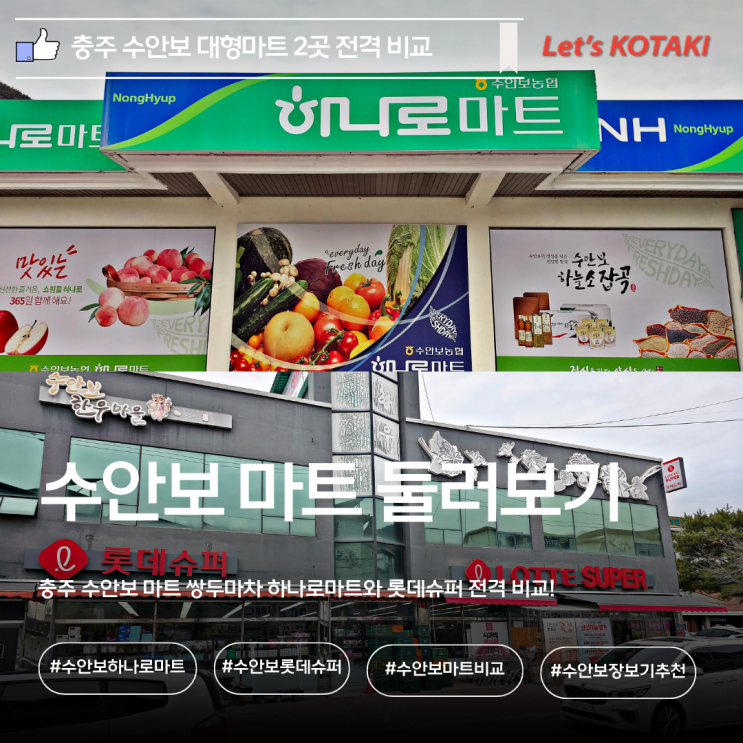  수안보 장보기 추천 롯데슈퍼 vs 하나로마트 둘러보기