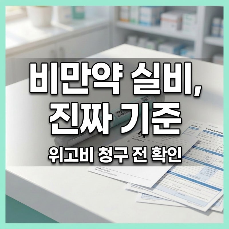 위고비 실비 청구 된다 vs 안 된다, 진짜 기준은 이겁니다