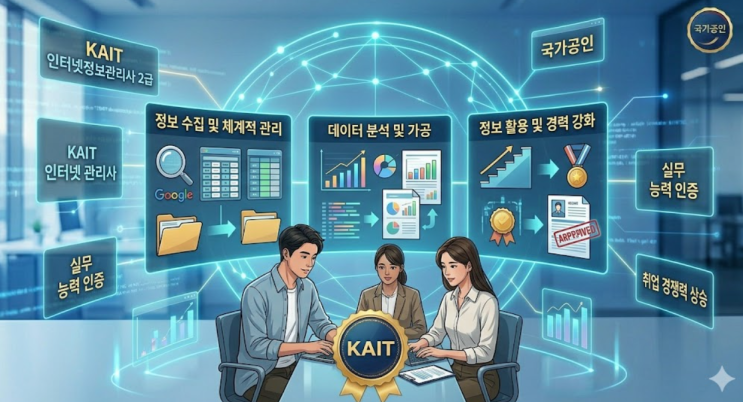  사단법인 KAIT 한국정보통신진흥협회 국가공인 인터넷정보관리사 2급 자격증 소개