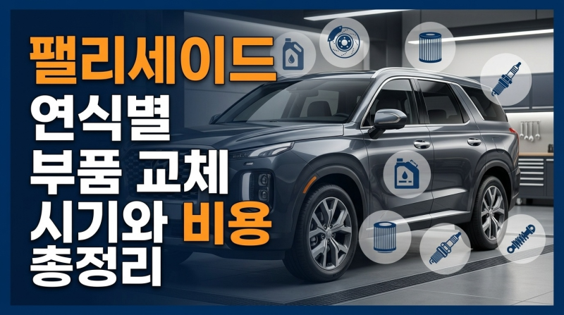 팰리세이드 연식별 및 주행거리별 부품 교체 시기와 비용 총정리