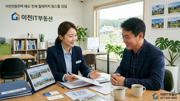  이천전원주택 매도·전세·월세까지 원스톱 — 신둔·백사 전원주택 전문 상담