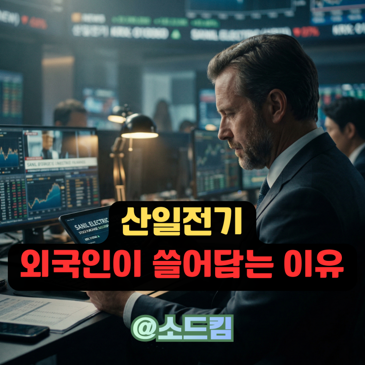 <b>산일전기</b> 주가 하락하는데 "외국인이 쓸어 담고 있는 이유"?