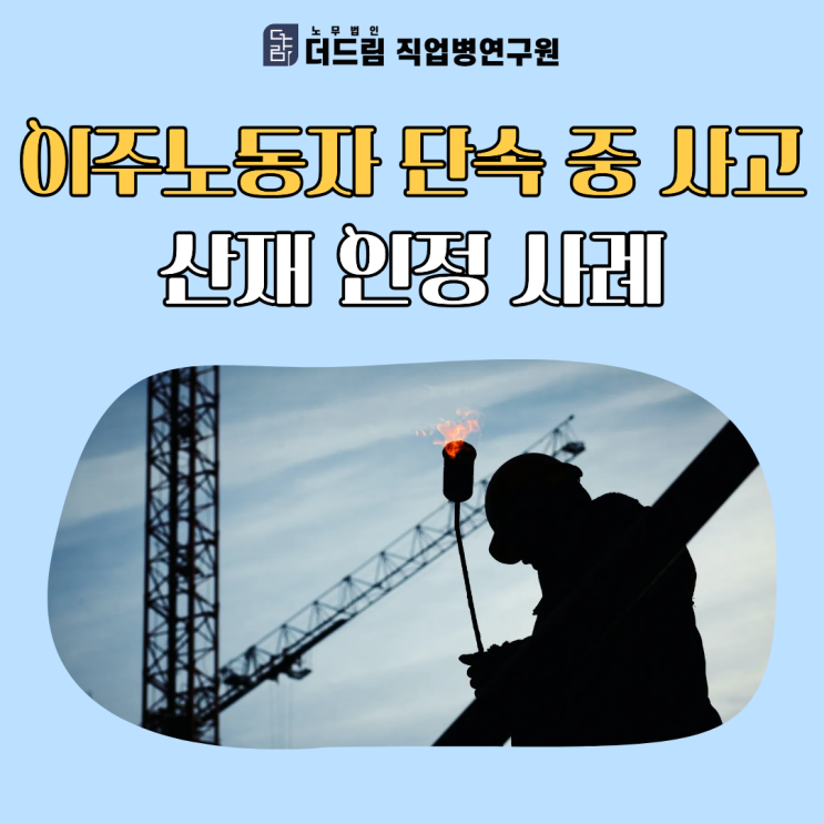  이주노동자 단속 중 사고, 산재 인정 사례