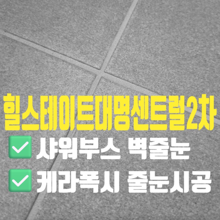  대구줄눈시공 힐스테이트대명센트럴2차 케라폭시(Kerapoxy) 줄눈시공