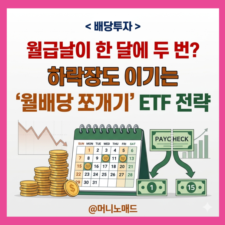  월배당 ETF 추천 | 한 달에 두 번 받는 배당 쪼개기 전략