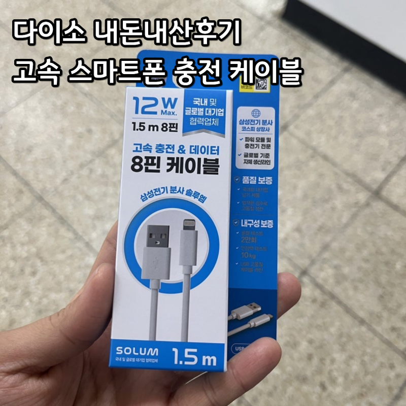 다이소 스마트폰 고속충전기 내돈내산후기