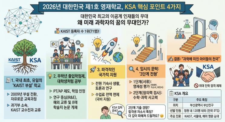  대한민국 과학 영재의 요람: KAIST 부설 한국과학영재학교(KSA) 집중 분석