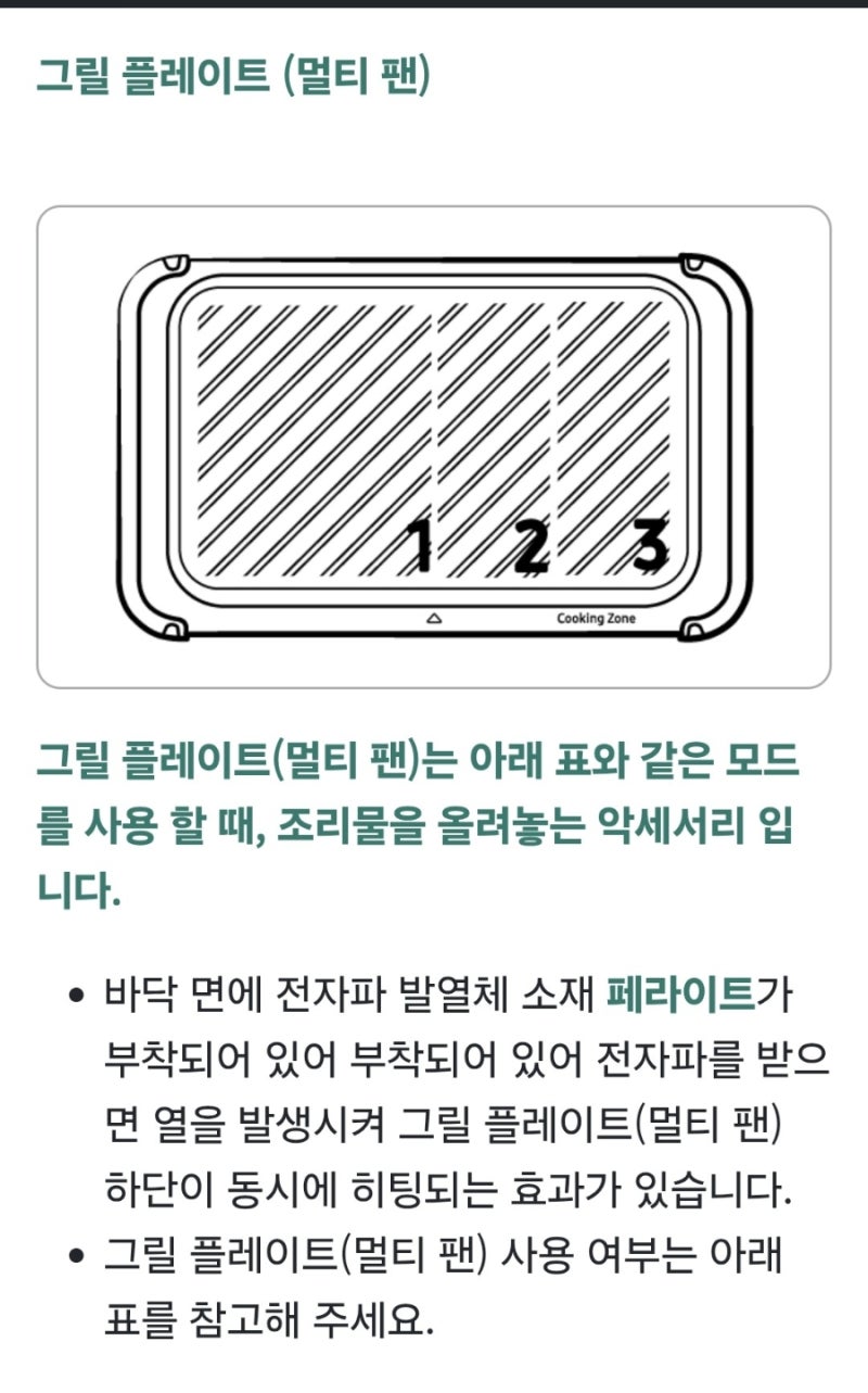 삼성 큐커 조리모드 사용법(오븐, 에어프라이, 그릴 등) / 플레이트 및 그릇 사용가능 유무