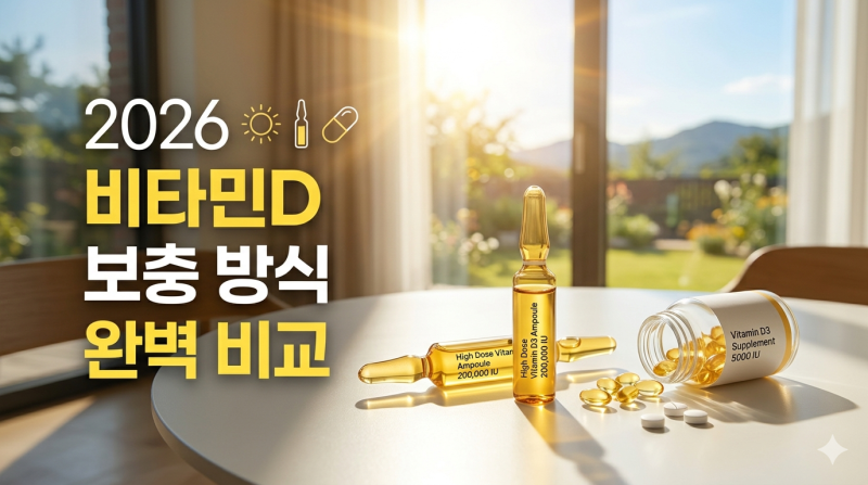 2026 비타민D 주사 vs 영양제 흡수율과 효과! 나에게 맞는 선택은?