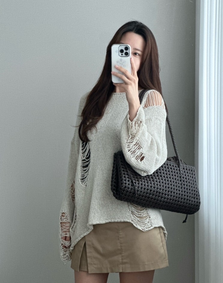  누아르나인 Handwoven Bag 핸드우븐백, 위빙백, 직장인가방