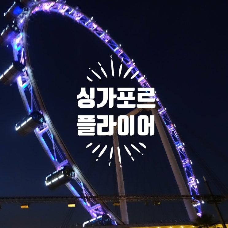  싱가포르 플라이어 시간 대관람차 티켓 예약 가격