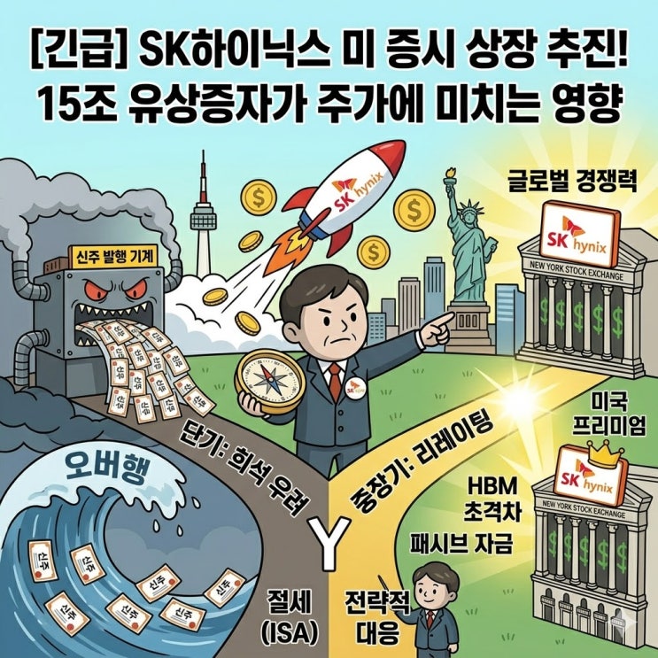  SK하이닉스 주가 전망: 미국 증시 상장(ADR) 호재일까 악재일까? 완벽 분석