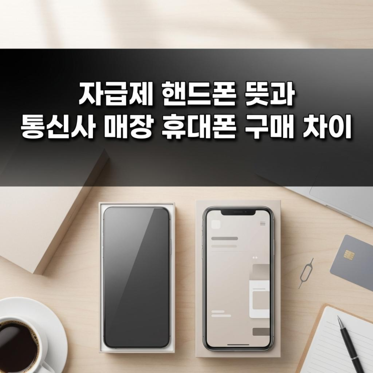  자급제 핸드폰 뜻과 통신사 매장 휴대폰 구매 차이