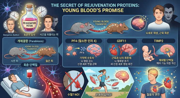  [충격] 뱀파이어는 실화였다? 늙은 뇌를 깨우는 '젊은 피' 속 단백질의 정체