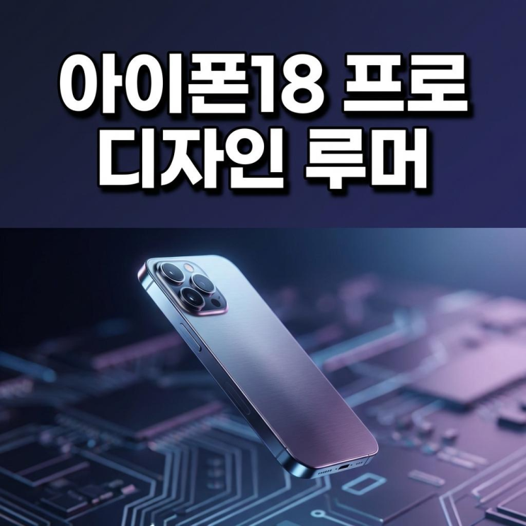  아이폰18 프로 디자인 루머 분석과 출시일 예상 가격 총정리