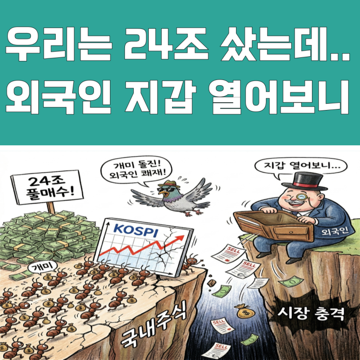  국내주식 개미 "24조" 풀매수! 외국인 지갑 열어보니...