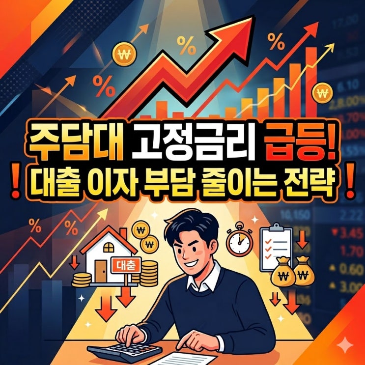  주담대 고정금리 급등! 대출 이자 부담 줄이는 전략