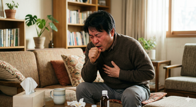 잘 낫지 않는 만성 기침, 한약 치료의 과학적 기전과 논문 증명 (이목한의원)