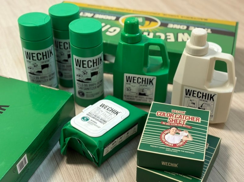 WECHIK 위칙 선물세트 후기 (세정티슈, 세탁세제, 섬유유연제, 건조기시트, 이염방지시트)
