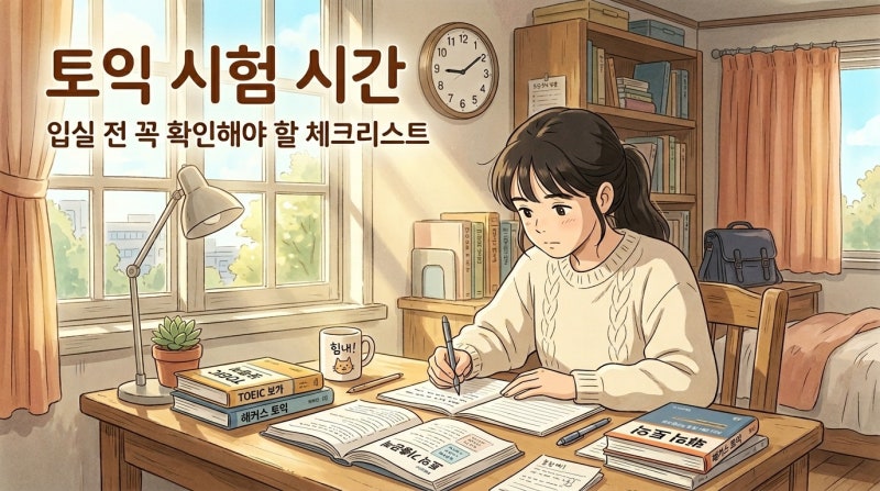 [토익 시험 시간] 9시 20분 넘으면 끝? 1점이라도 올리는 입실 전 필수 체크리스트
