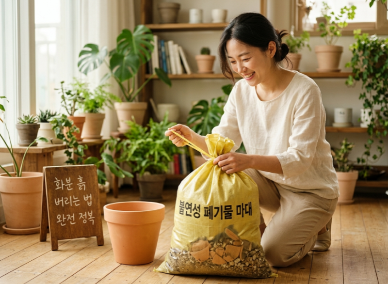 화분 흙 재사용 방법 및 버리는법