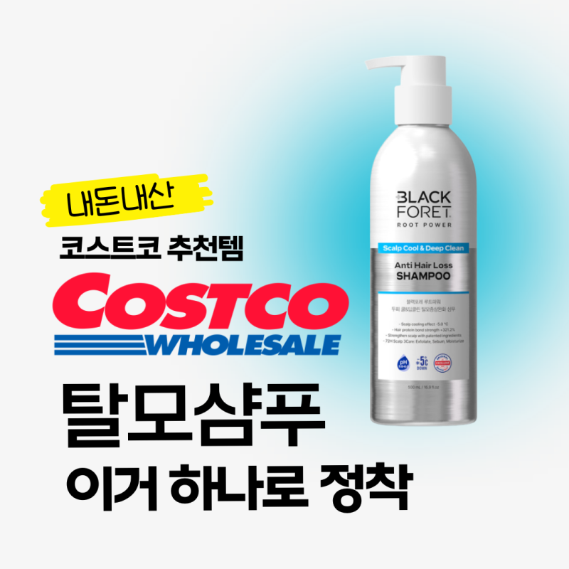 코스트코 탈모샴푸 추천 | 두피열·지성두피 탈모에 효과 본 블랙포레 루트파워 후기