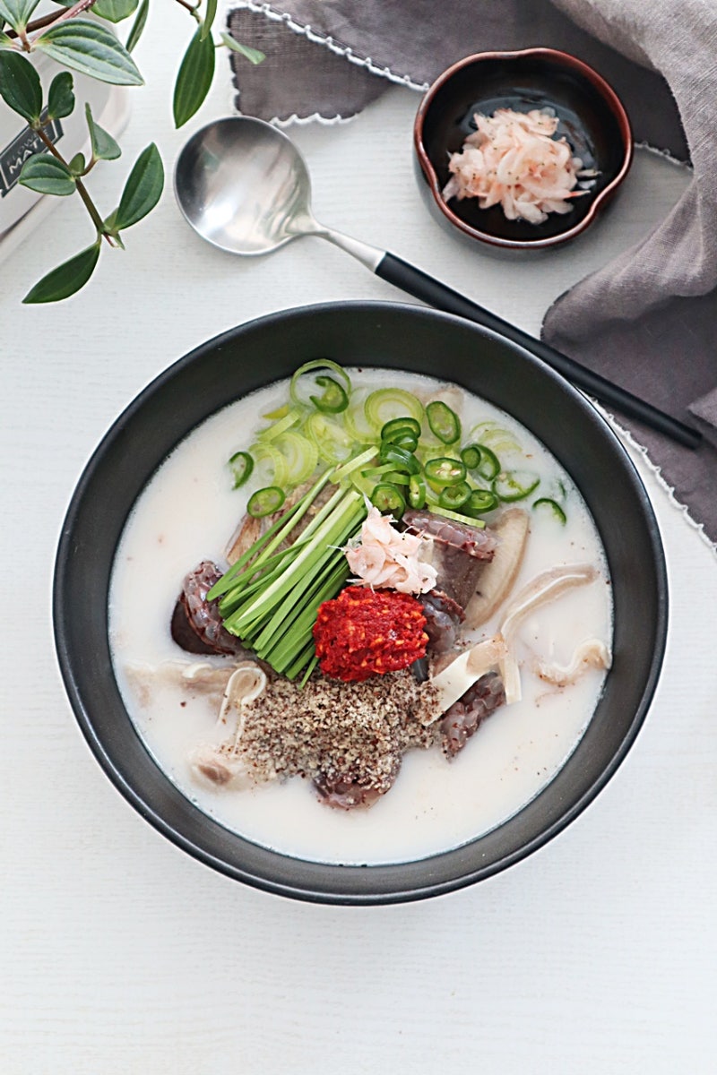 집에서 순대국 순대국밥 돼지국밥 만들기 얼큰 다대기 레시피