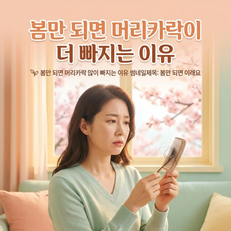   봄만 되면 머리카락 더 많이 빠지시나요?