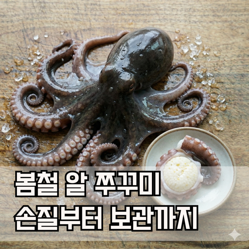 알 쭈꾸미 제철 시기 쭈꾸미 손질법부터 보관까지