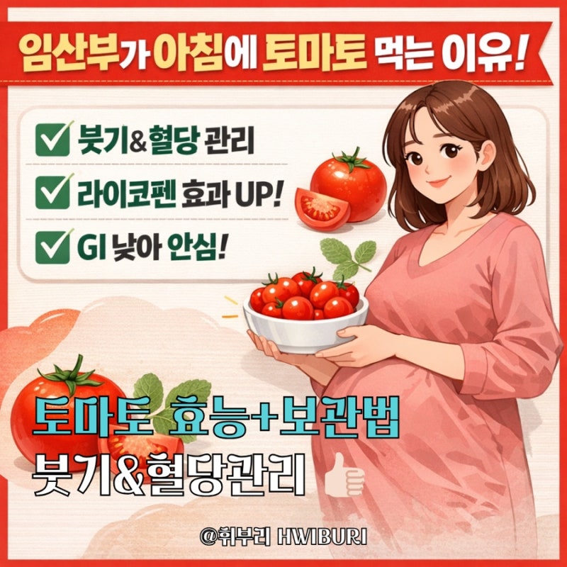 임산부가 아침에 토마토 먹는 이유!토마토 효능·보관법·혈당(임당)까지