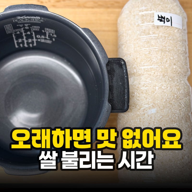 "30분 or 1시간?" 쌀 불리는 시간, 오래하면 맛 없어요.