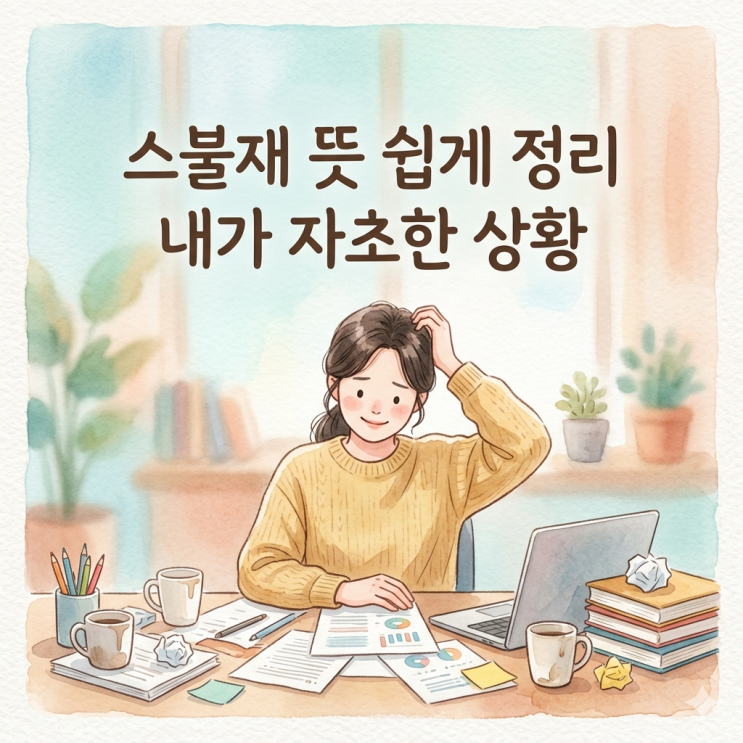 <b>스불재 뜻</b> 쉽게 정리 내가 자초한 상황에 왜 쓰일까