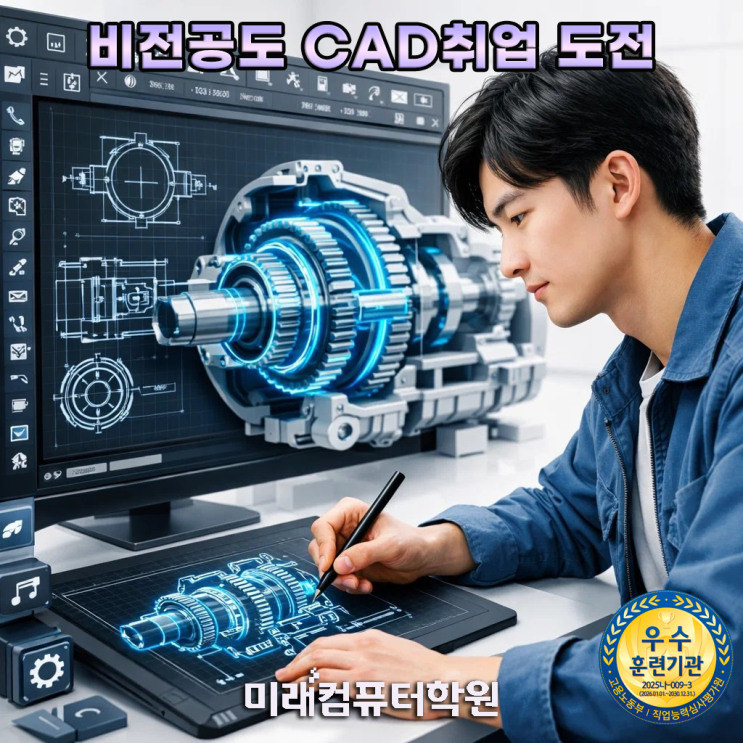  부산 김해 양산 AutoCAD·인벤터 3D모델링 국비지원 후기! 기계설계 취업까지 성공한 실제 사례
