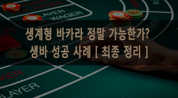  생계형 바카라 정말 가능할까?