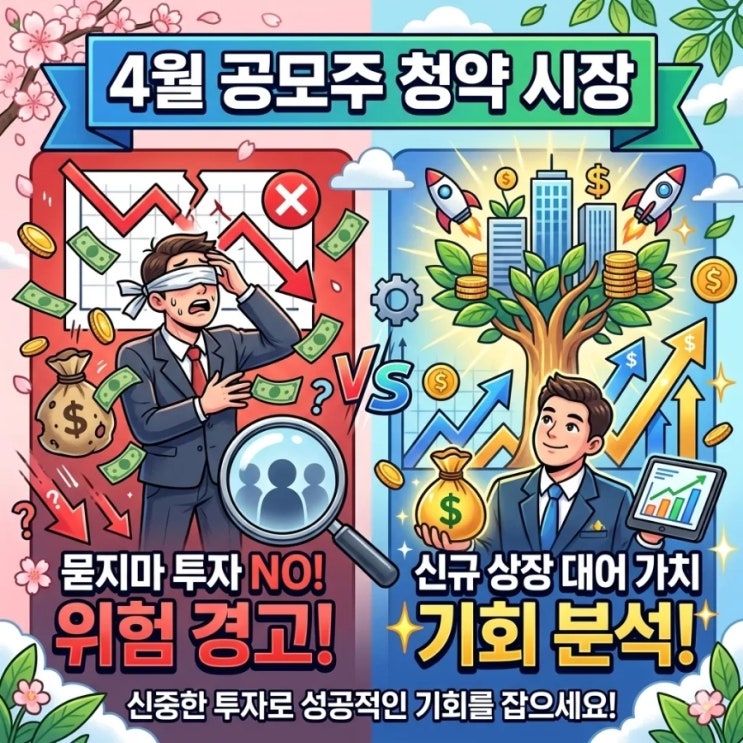  4월 공모주 청약 시장, 묻지마 투자가 위험한 이유와 신규 상장 대어의 가치