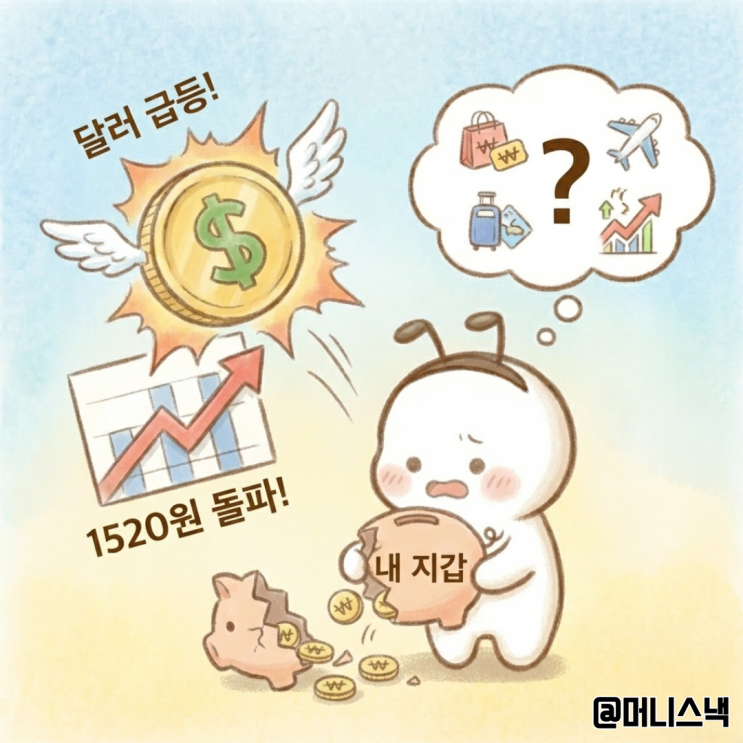 17년 만에 원 달러 환율 1520원 돌파! 달러 급등이 내 지갑에 미칠 영향은